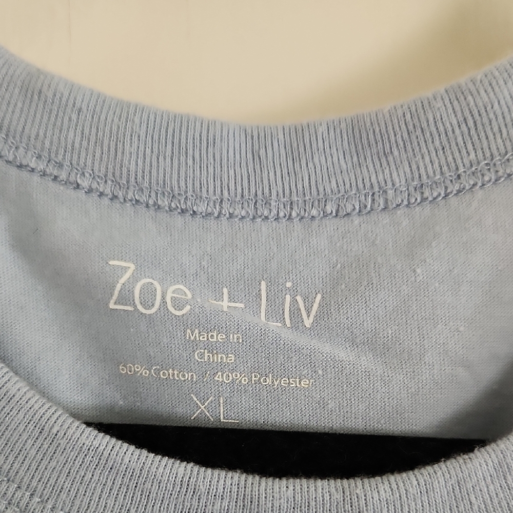 Zoe + Liv Sky Blue Crewneck Tee - Picture 2 of 3